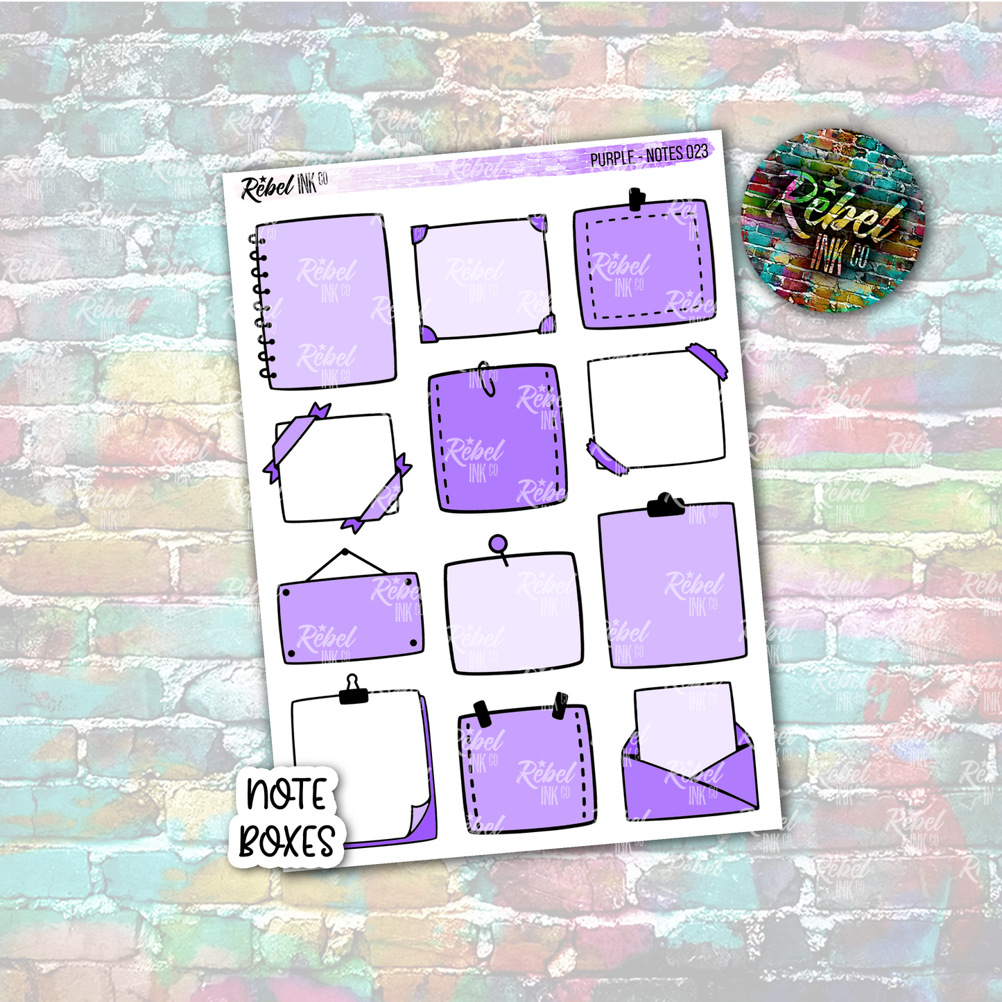 Purple - Note Boxes