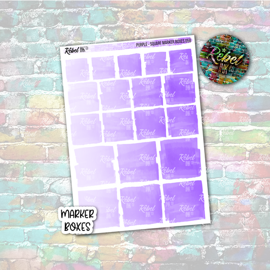 Purple - Marker Square Boxes