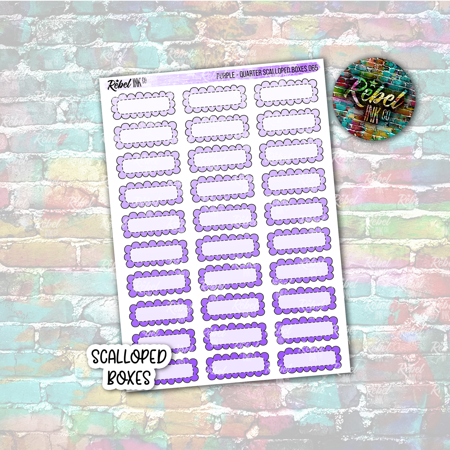 Purple - Scalloped Quarter Boxes