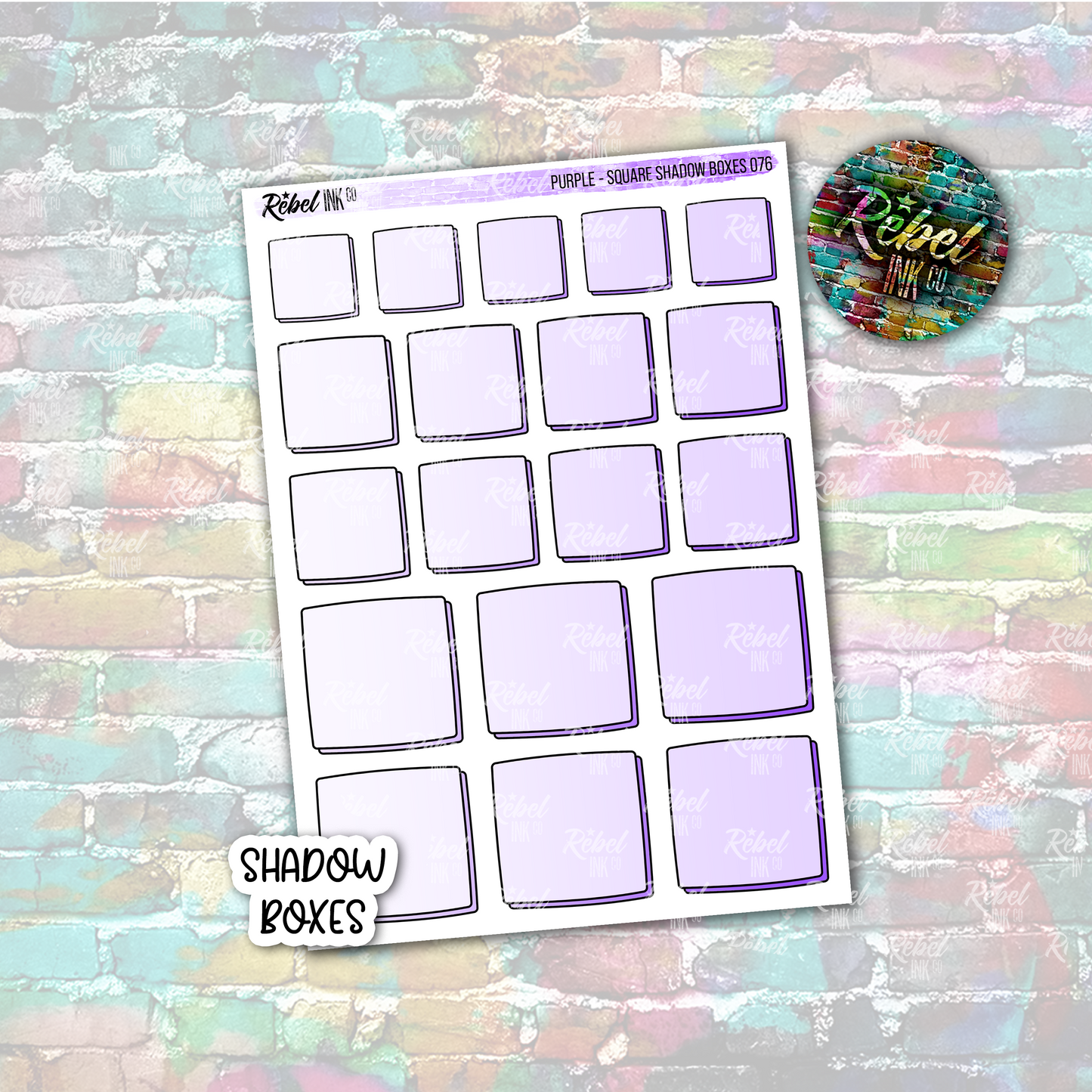 Purple - Shadow Square Boxes