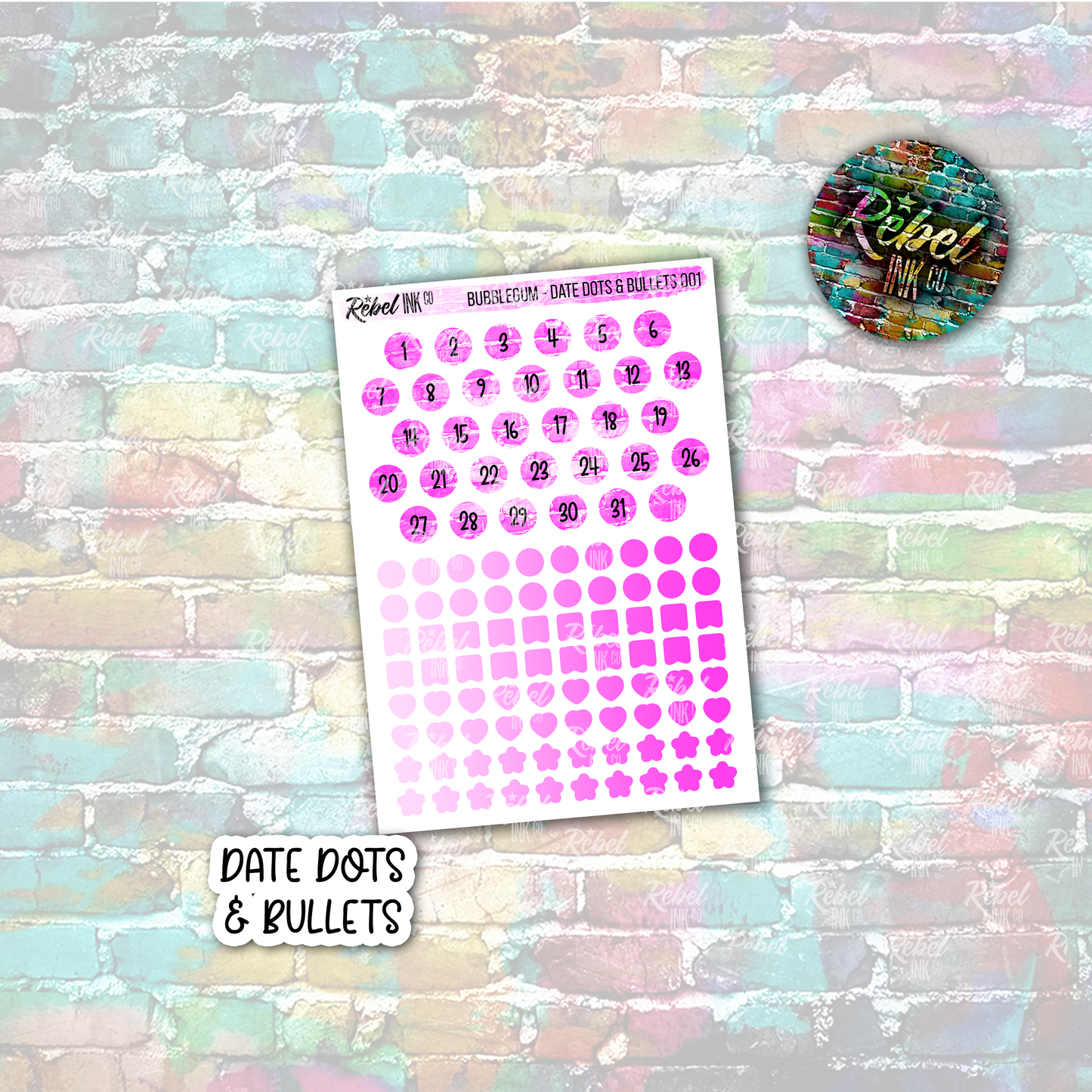 Bubblegum - Date Dots & Bullets
