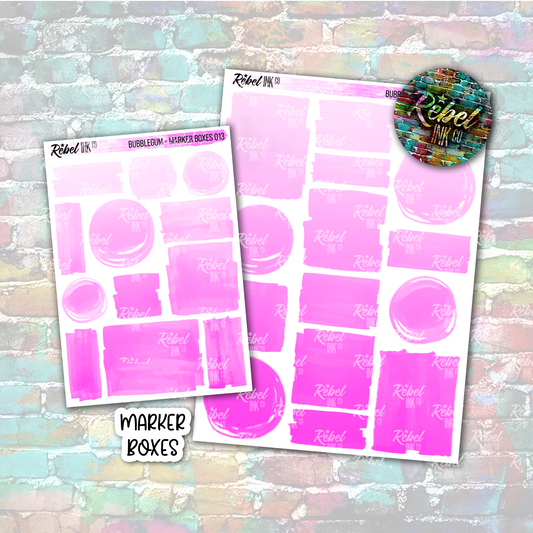 Bubblegum - Marker Boxes Multi