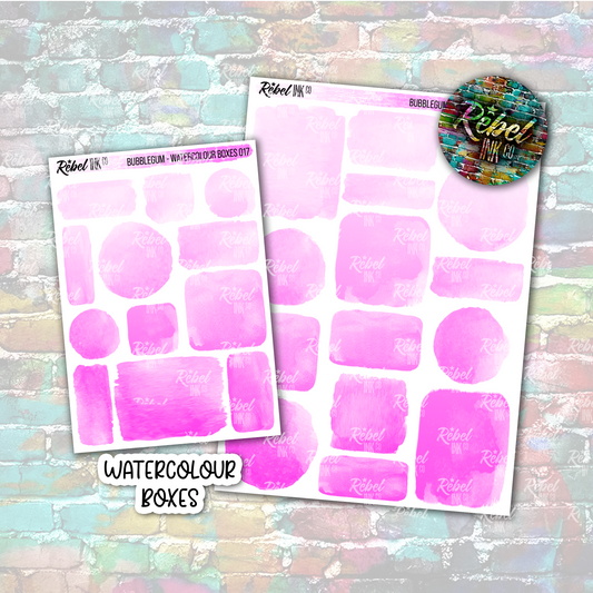 Bubblegum - Watercolour Boxes Multi