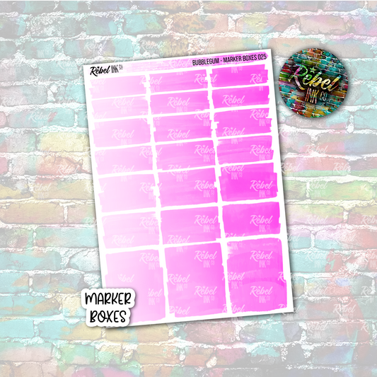 Bubblegum - Marker Boxes Standard Vertical