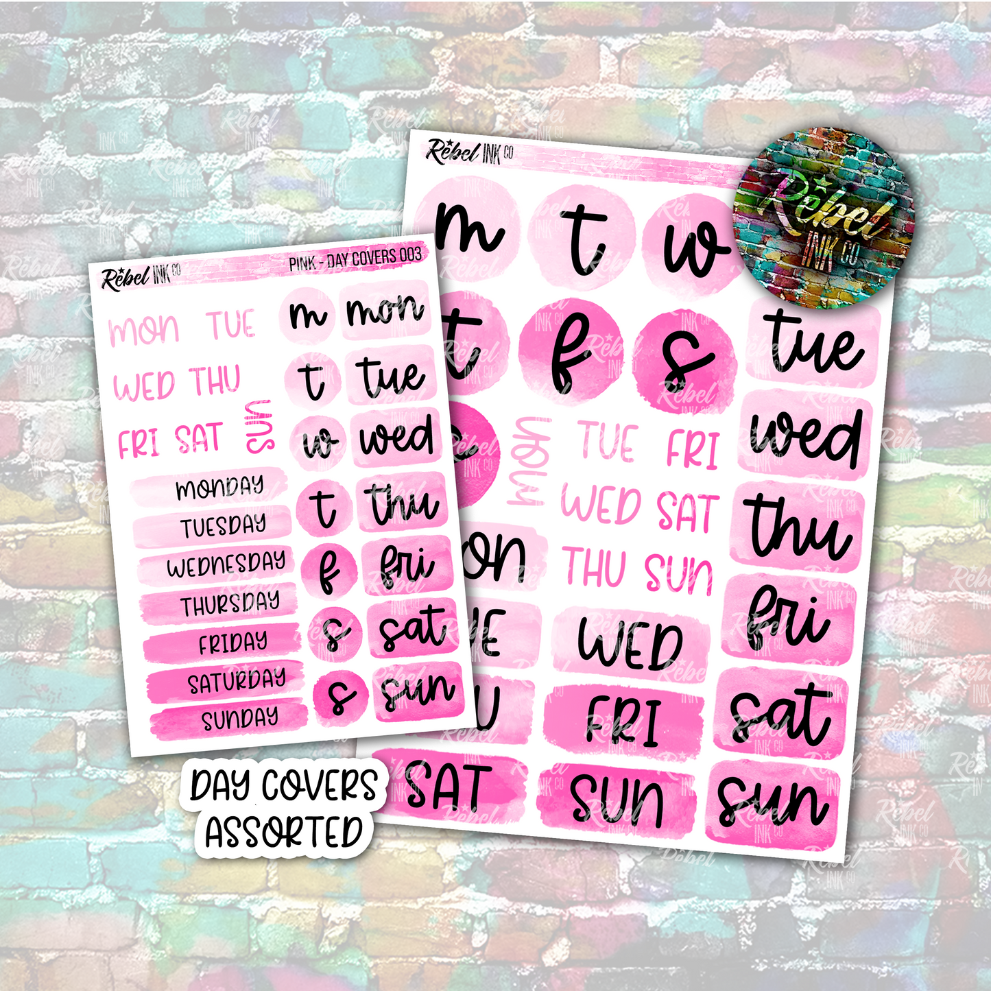 Pink - Day Covers Assorted