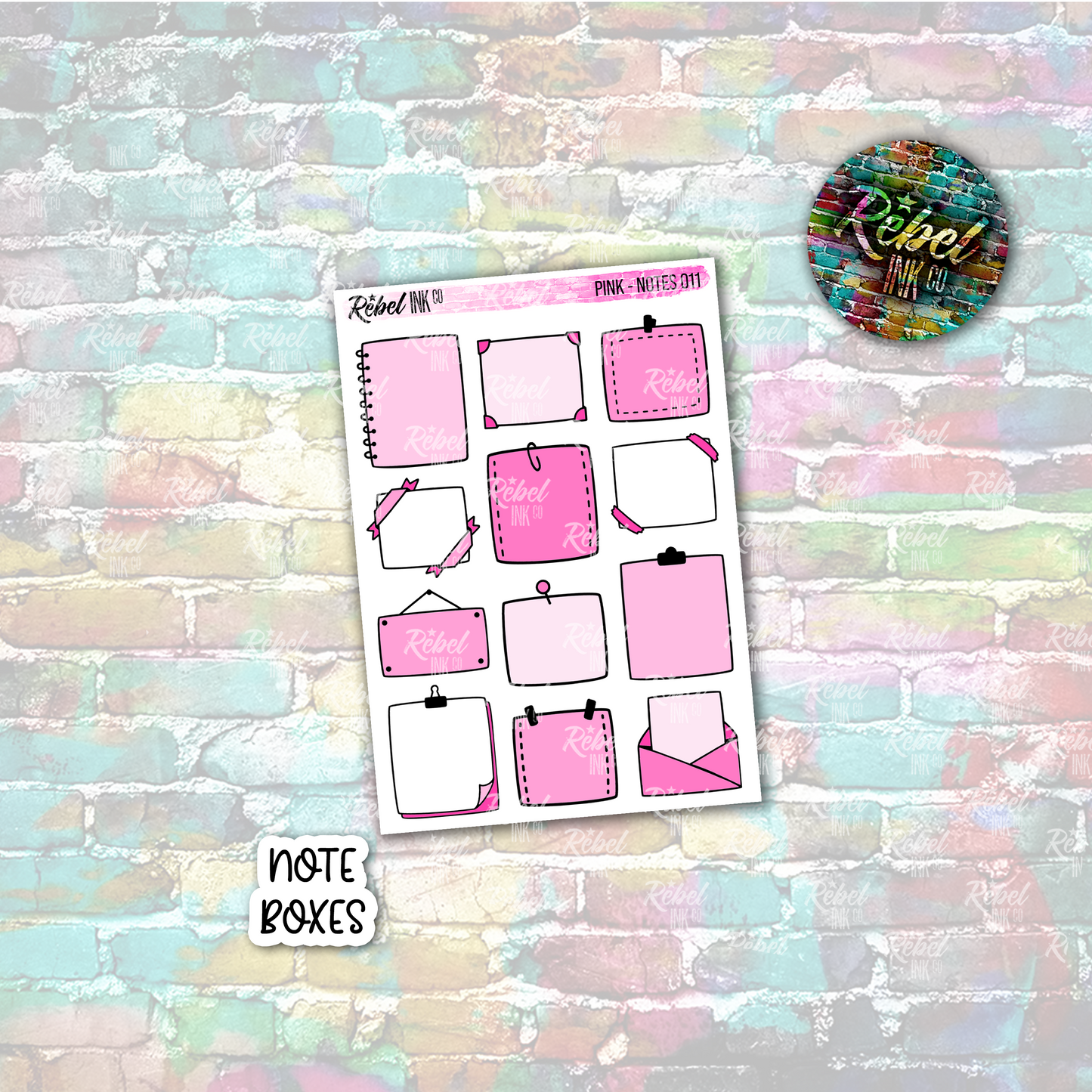 Pink - Note Boxes