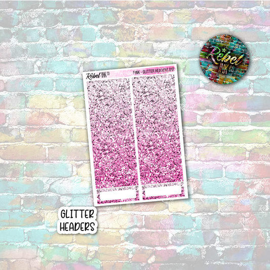 Pink - Glitter Headers