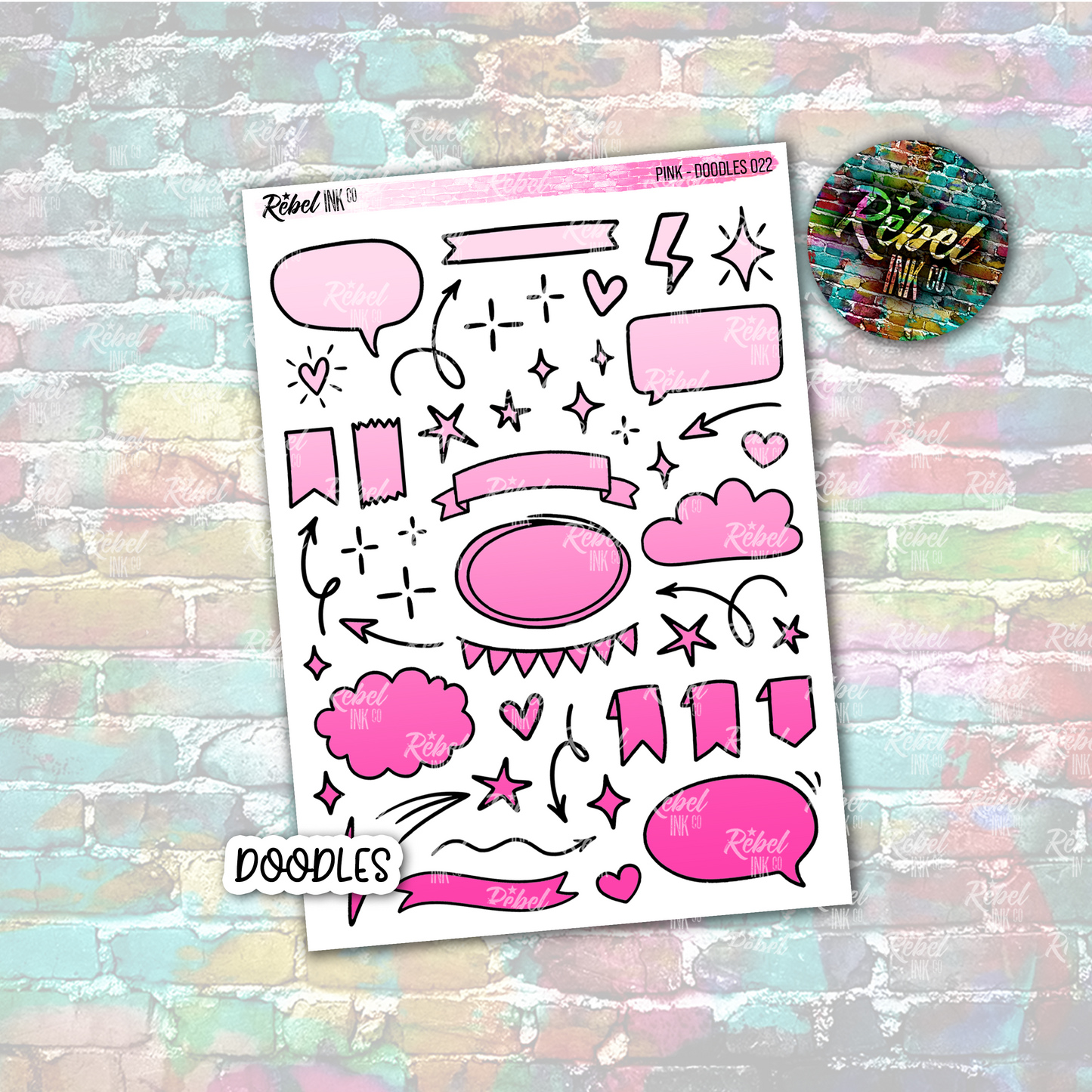 Pink - Doodles