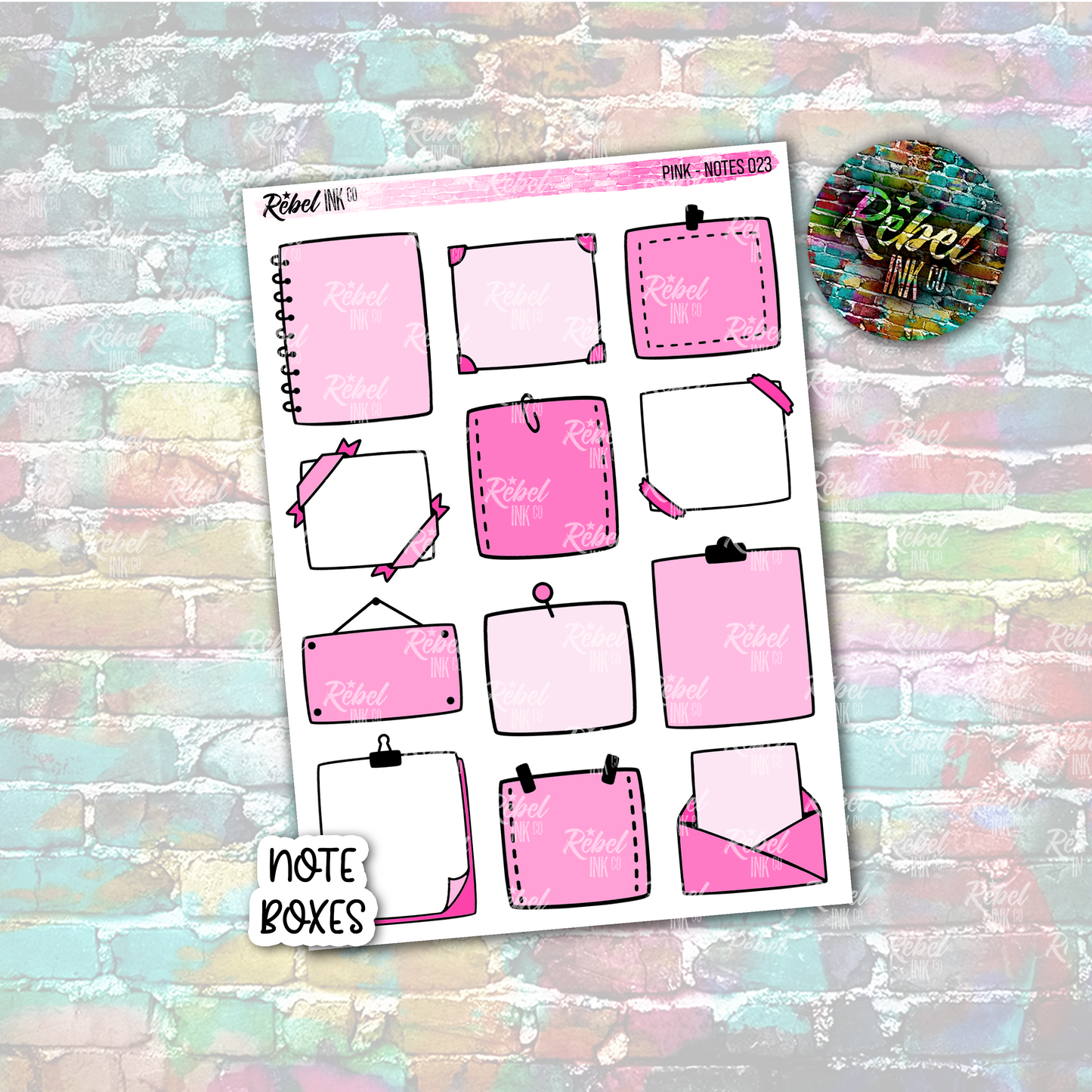 Pink - Note Boxes