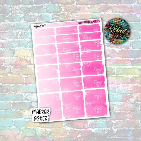 Pink - Marker Boxes Standard Vertical