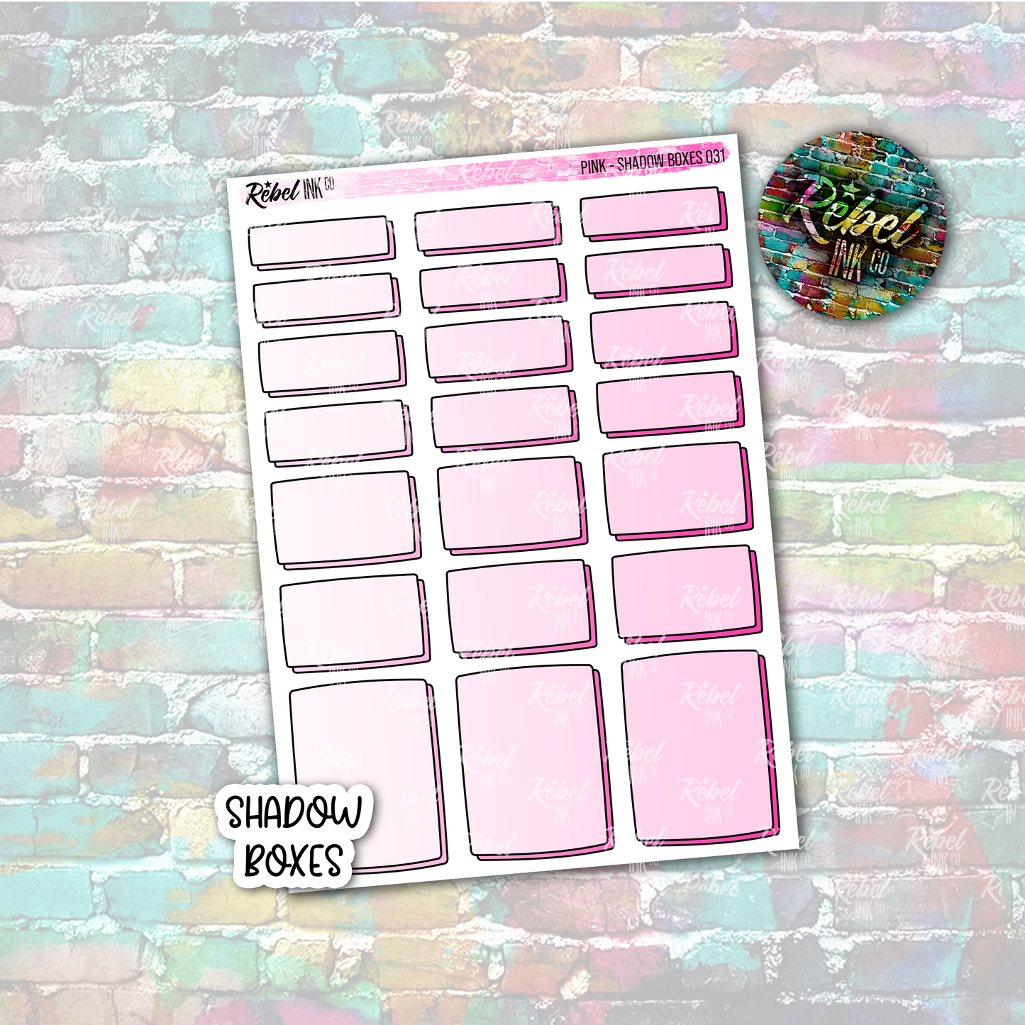 Pink - Shadow Boxes Standard Vertical