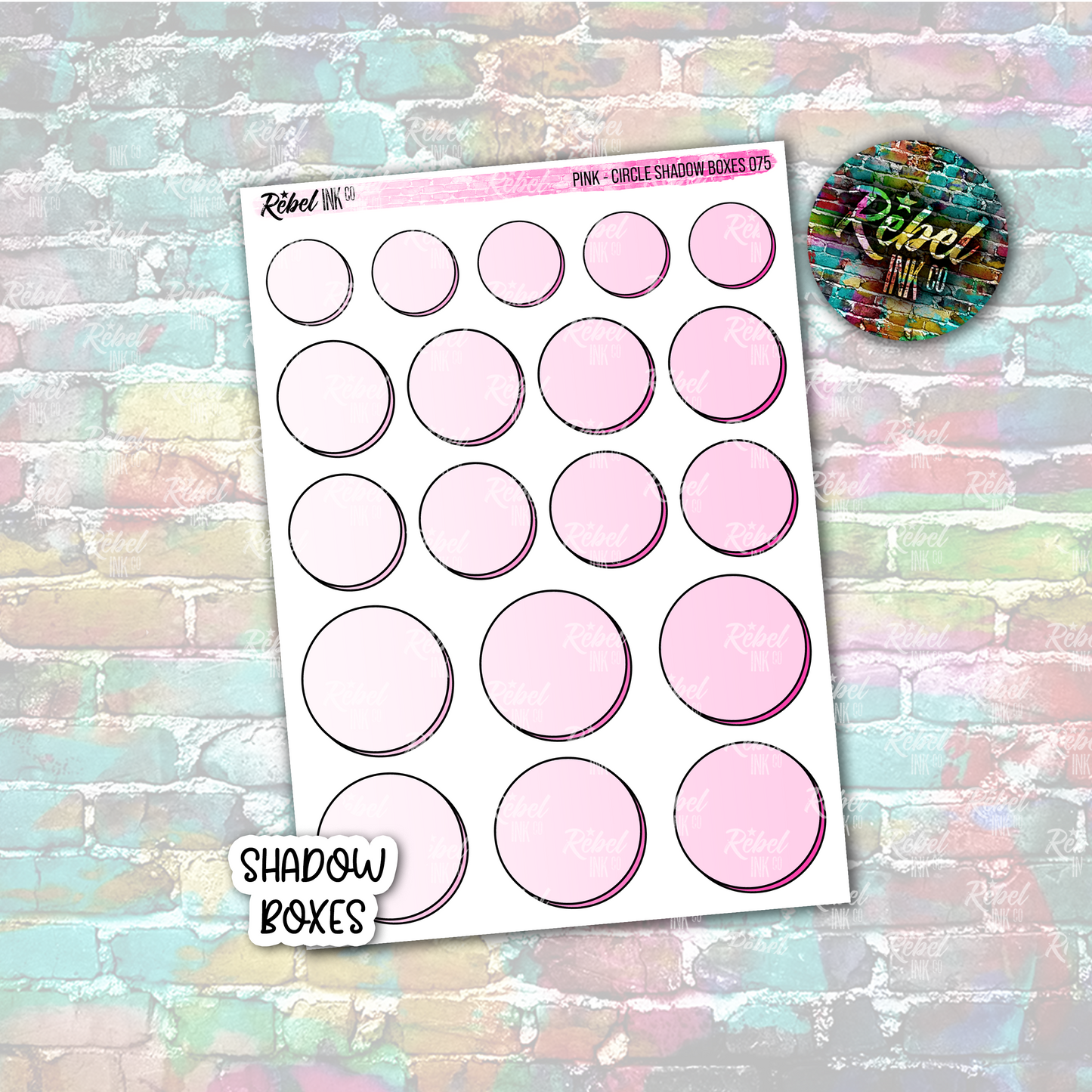 Pink - Shadow Circle Boxes