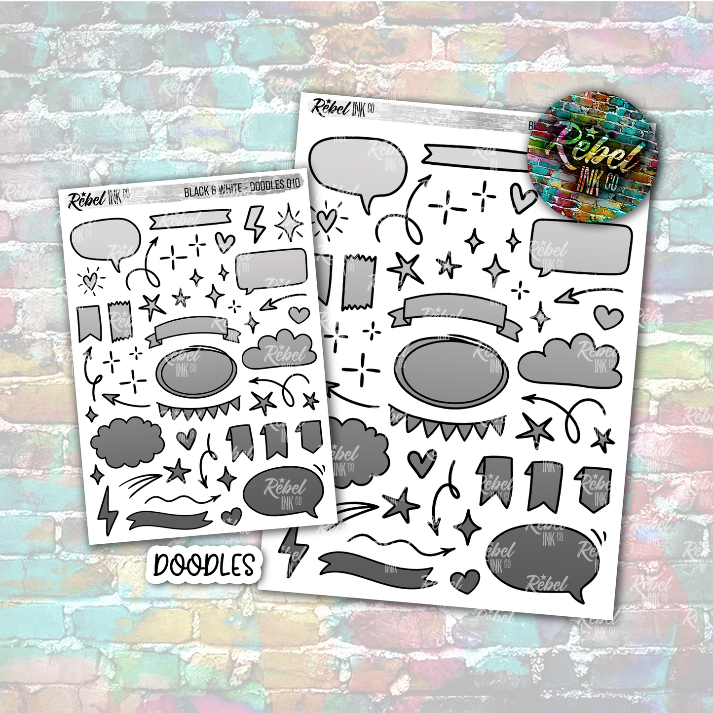 Black & White - Doodles
