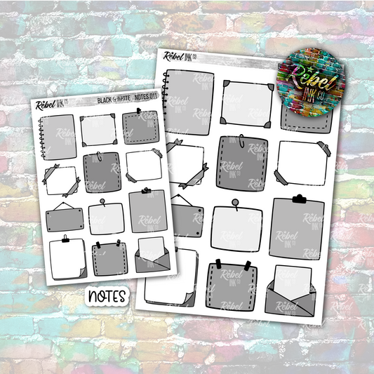 Black & White - Note Boxes