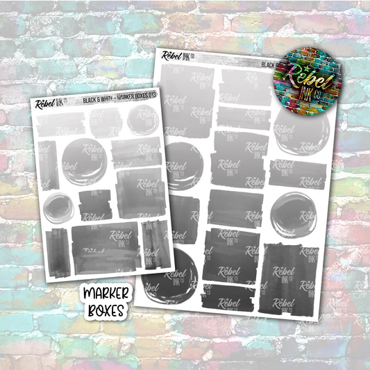 Black & White - Marker Boxes Multi