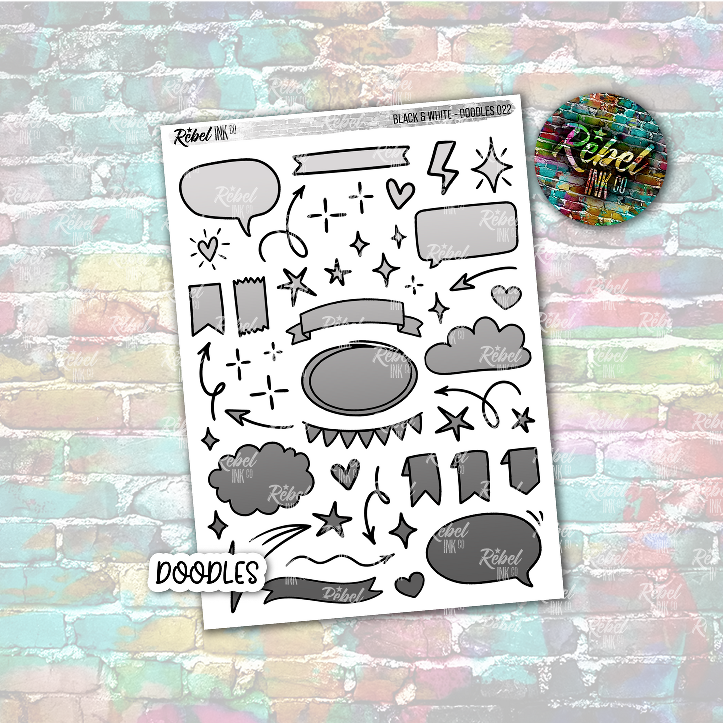 Black & White - Doodles