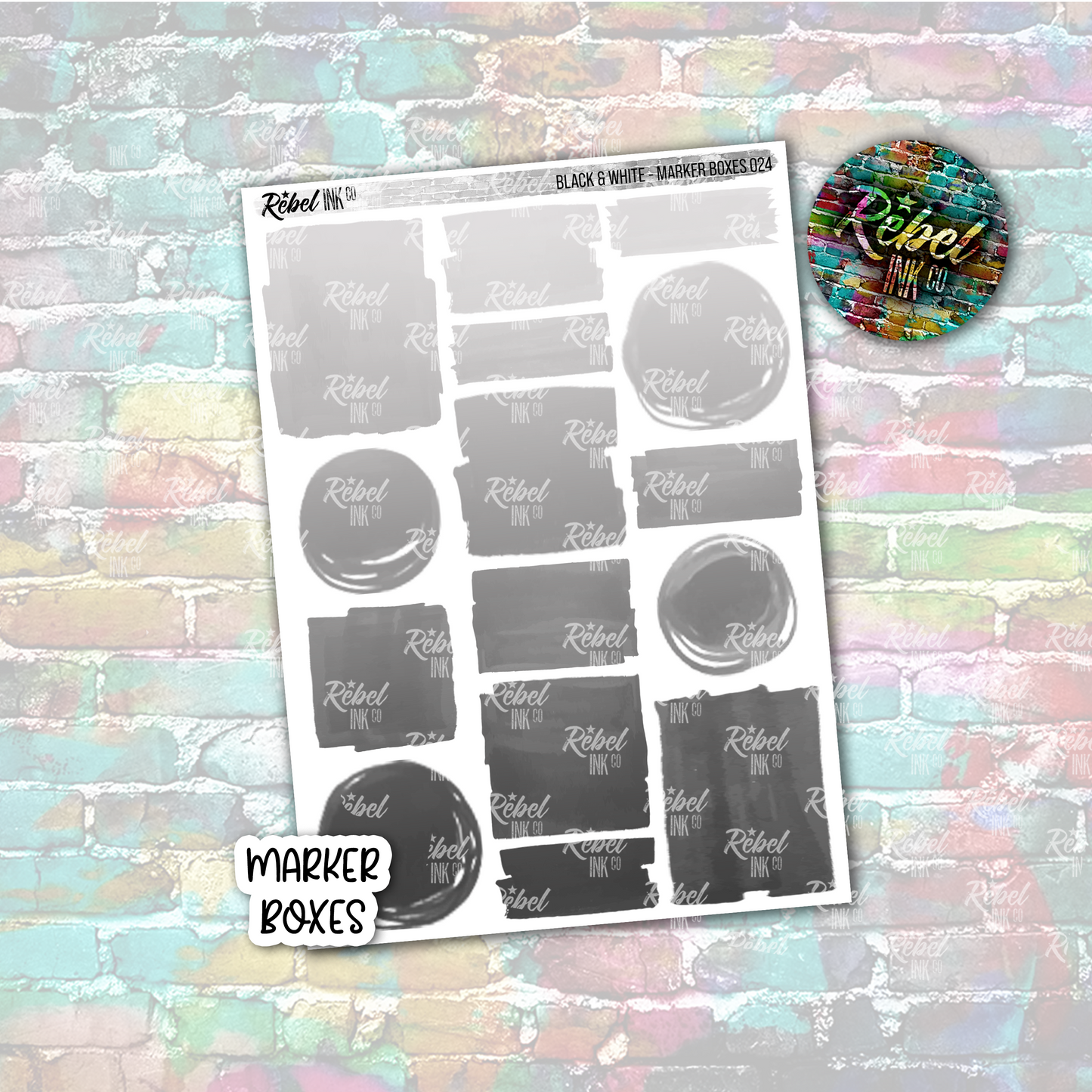 Black & White - Marker Boxes Multi