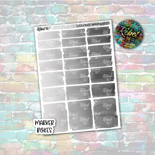 Black & White - Marker Boxes Standard Vertical