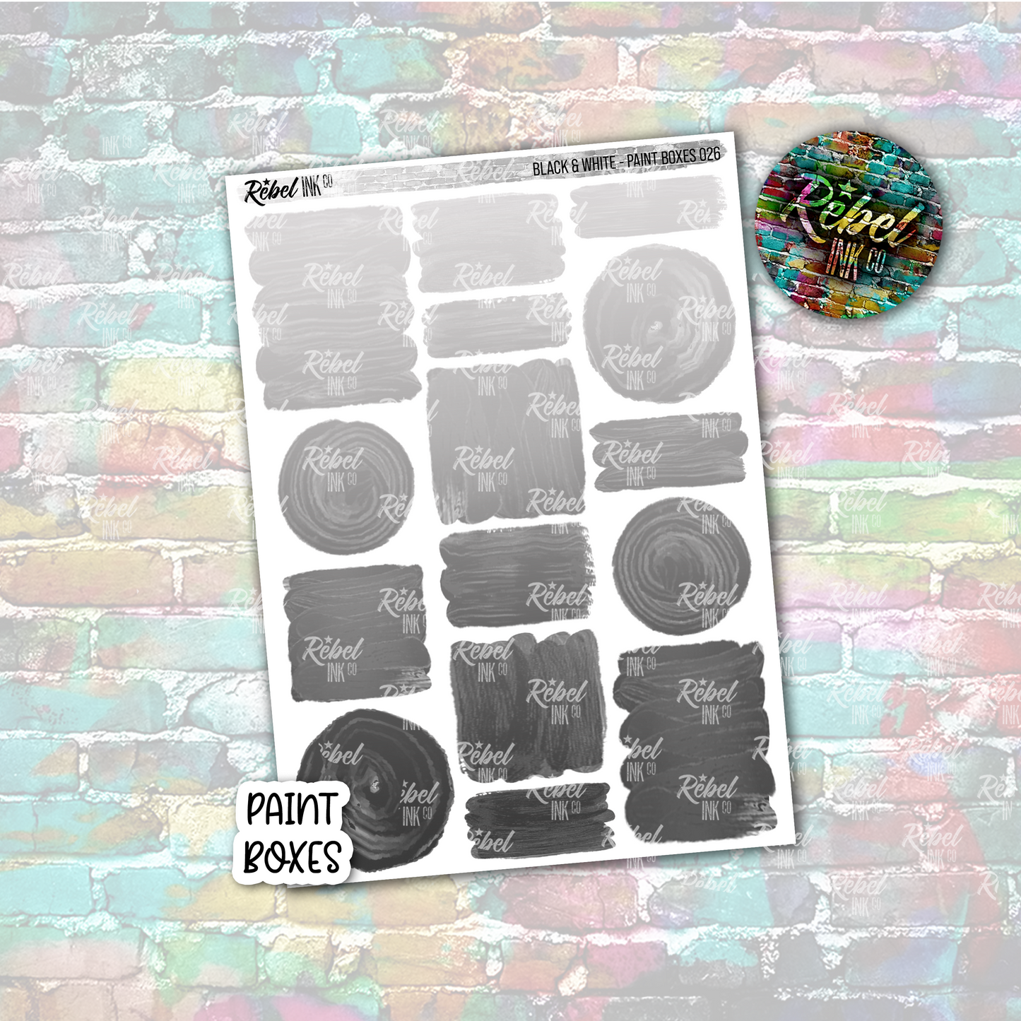 Black & White - Paint Boxes Multi