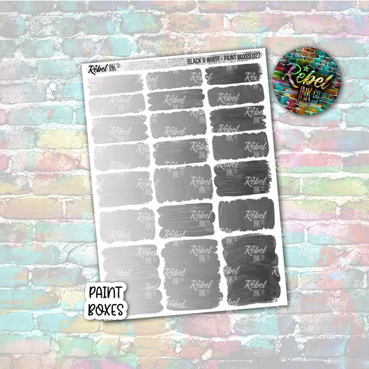 Black & White - Paint Boxes Standard Vertical