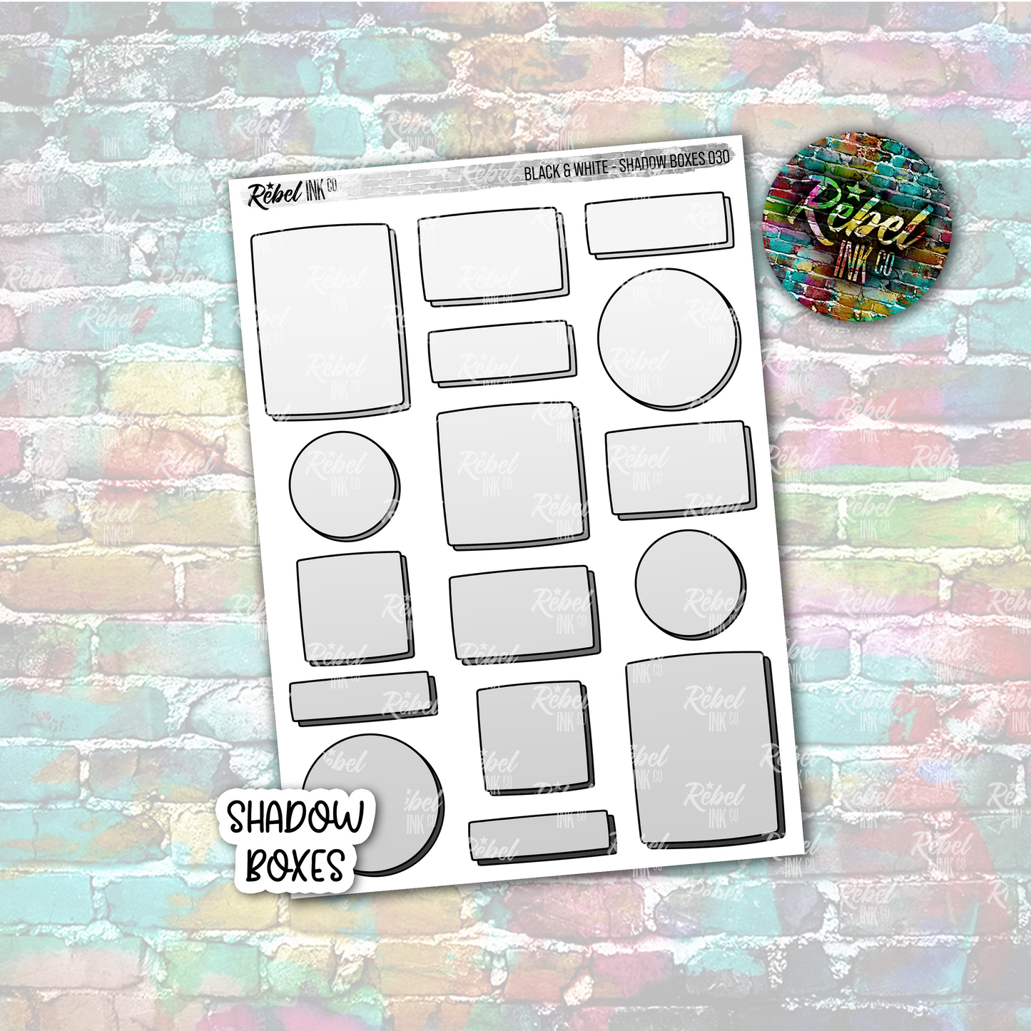 Black & White - Shadow Boxes Multi