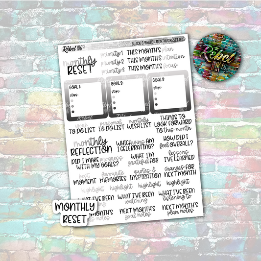 Black & White - Monthly Reset