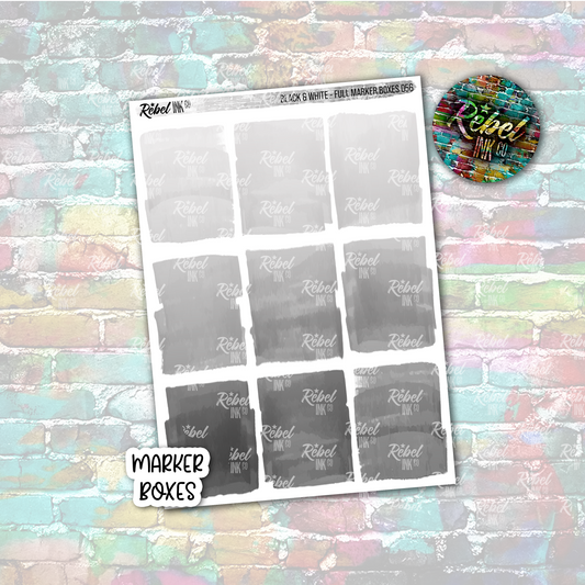 Black & White - Marker Full Boxes