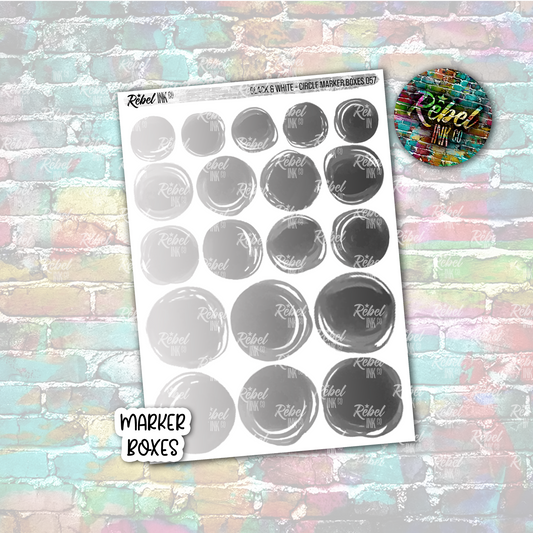 Black & White - Marker Circle Boxes