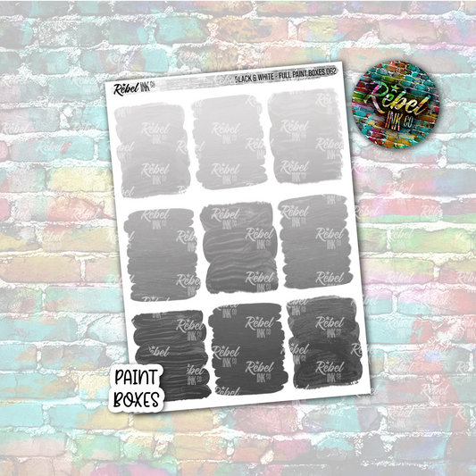 Black & White - Paint Full Boxes