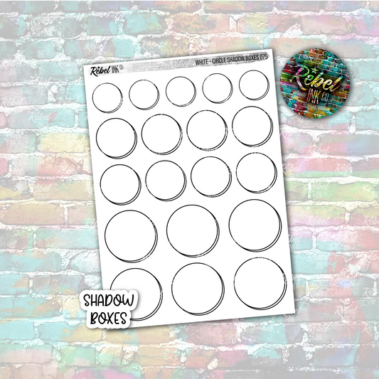 White - Shadow Circle Boxes