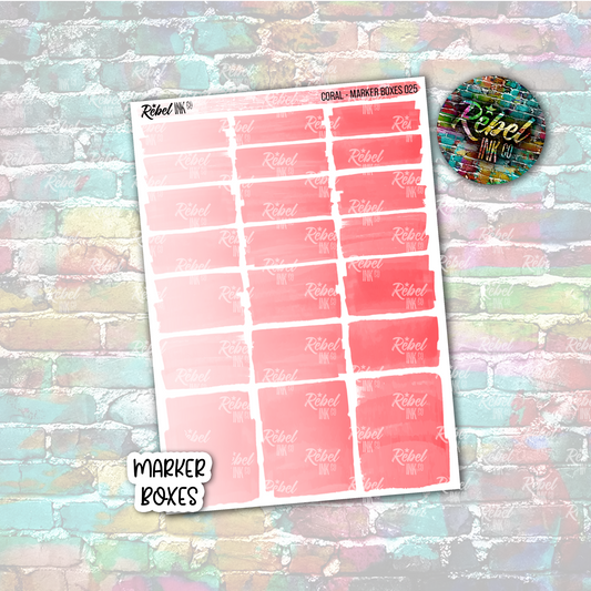 Coral - Marker Boxes Standard Vertical