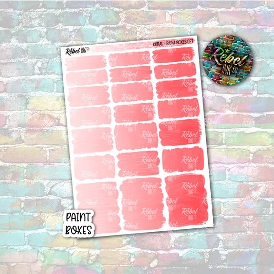 Coral - Paint Boxes Standard Vertical