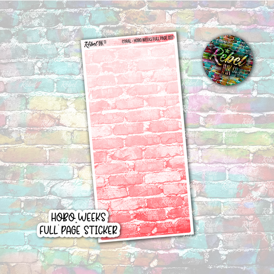 Coral - Hobo Weeks Full Page Sticker