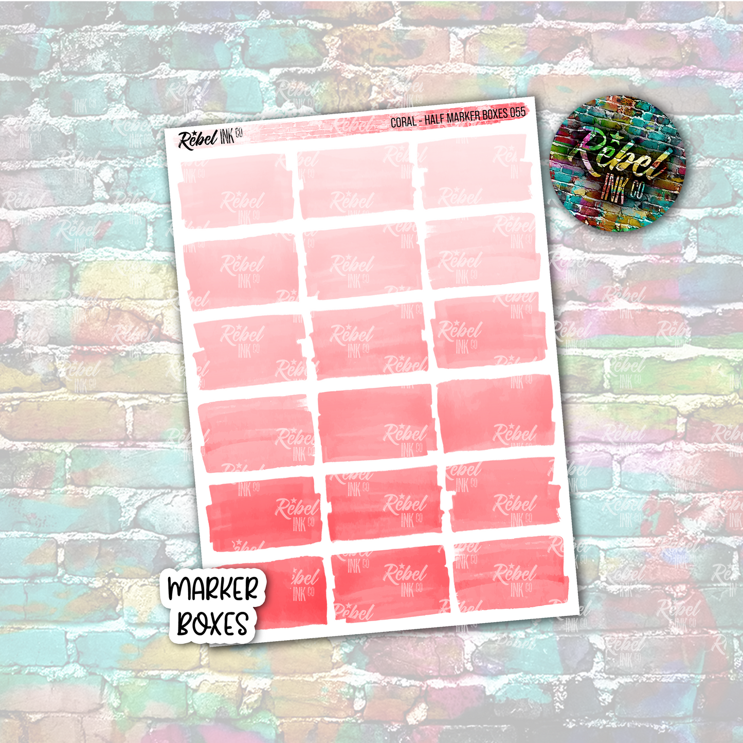 Coral - Marker Half Boxes