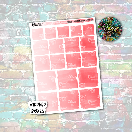 Coral - Marker Square Boxes