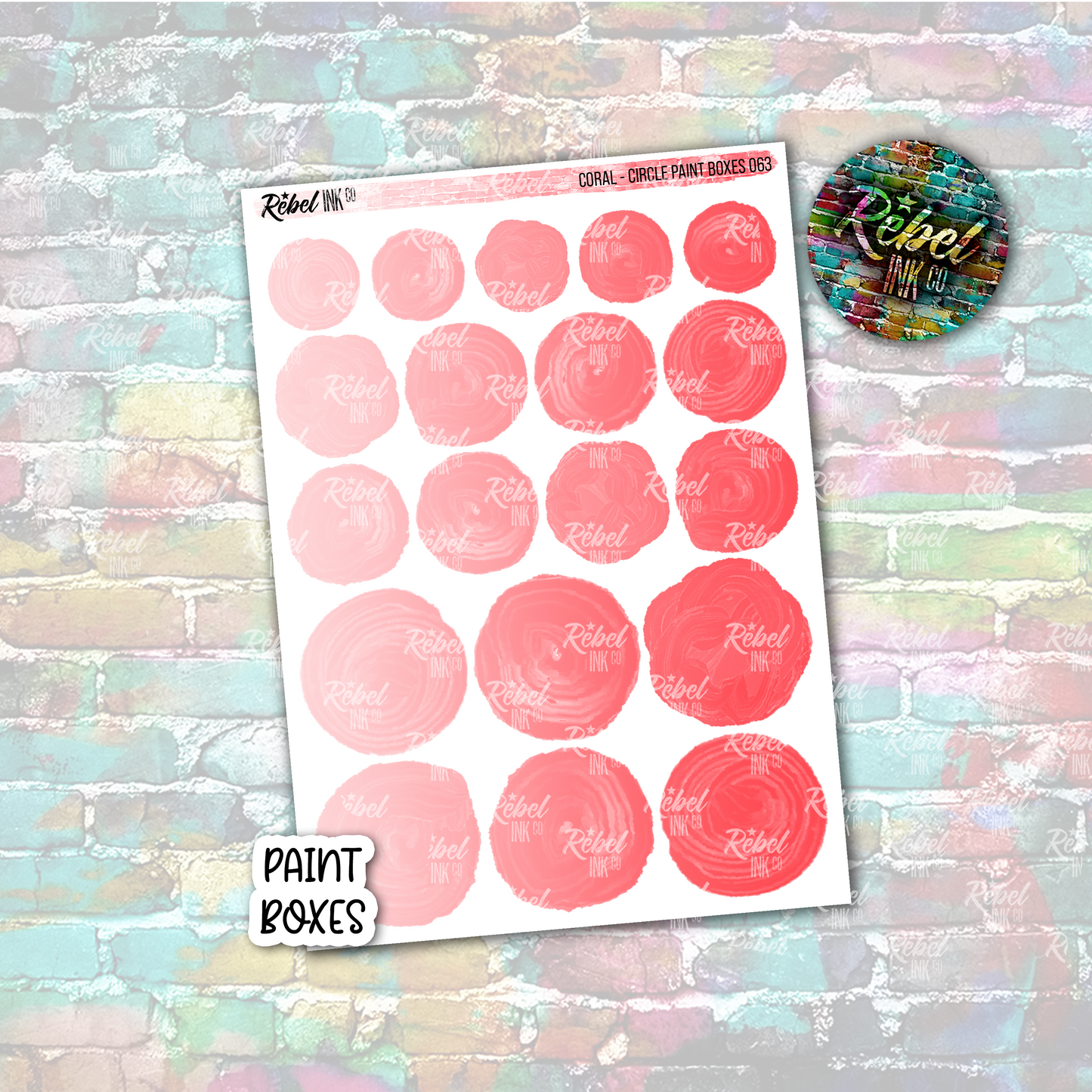 Coral - Paint Circle Boxes
