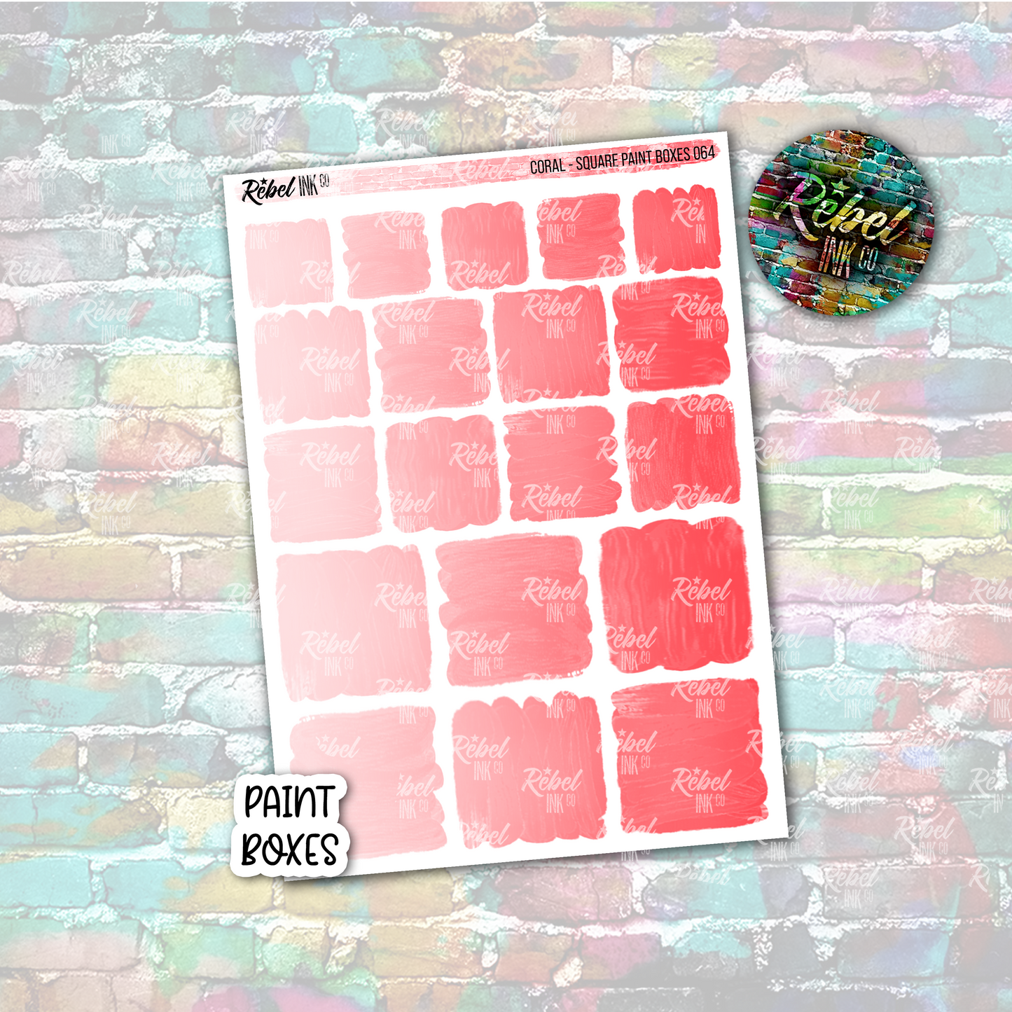 Coral - Paint Square Boxes
