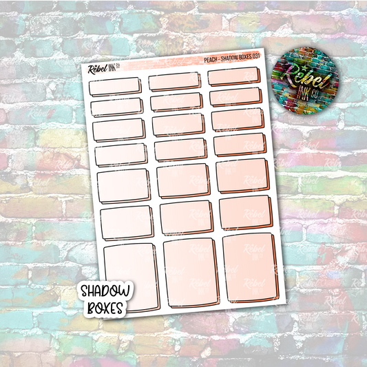 Peach - Shadow Boxes Standard Vertical