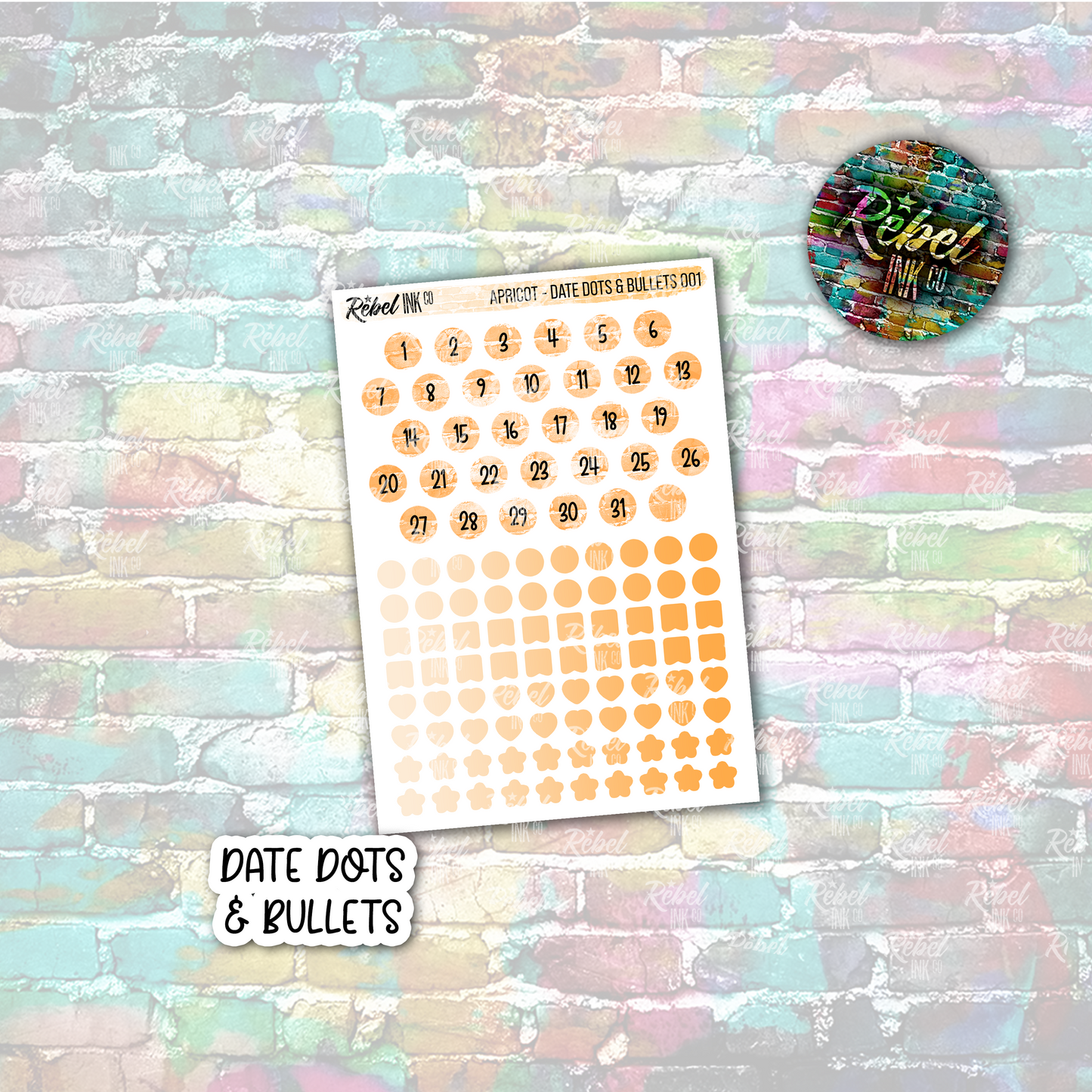 Apricot - Date Dots & Bullets