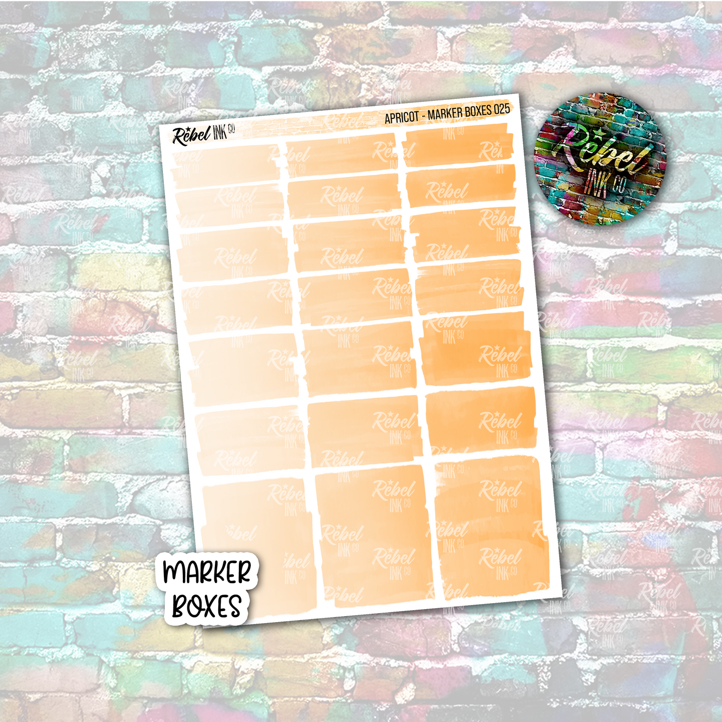 Apricot - Marker Boxes Standard Vertical