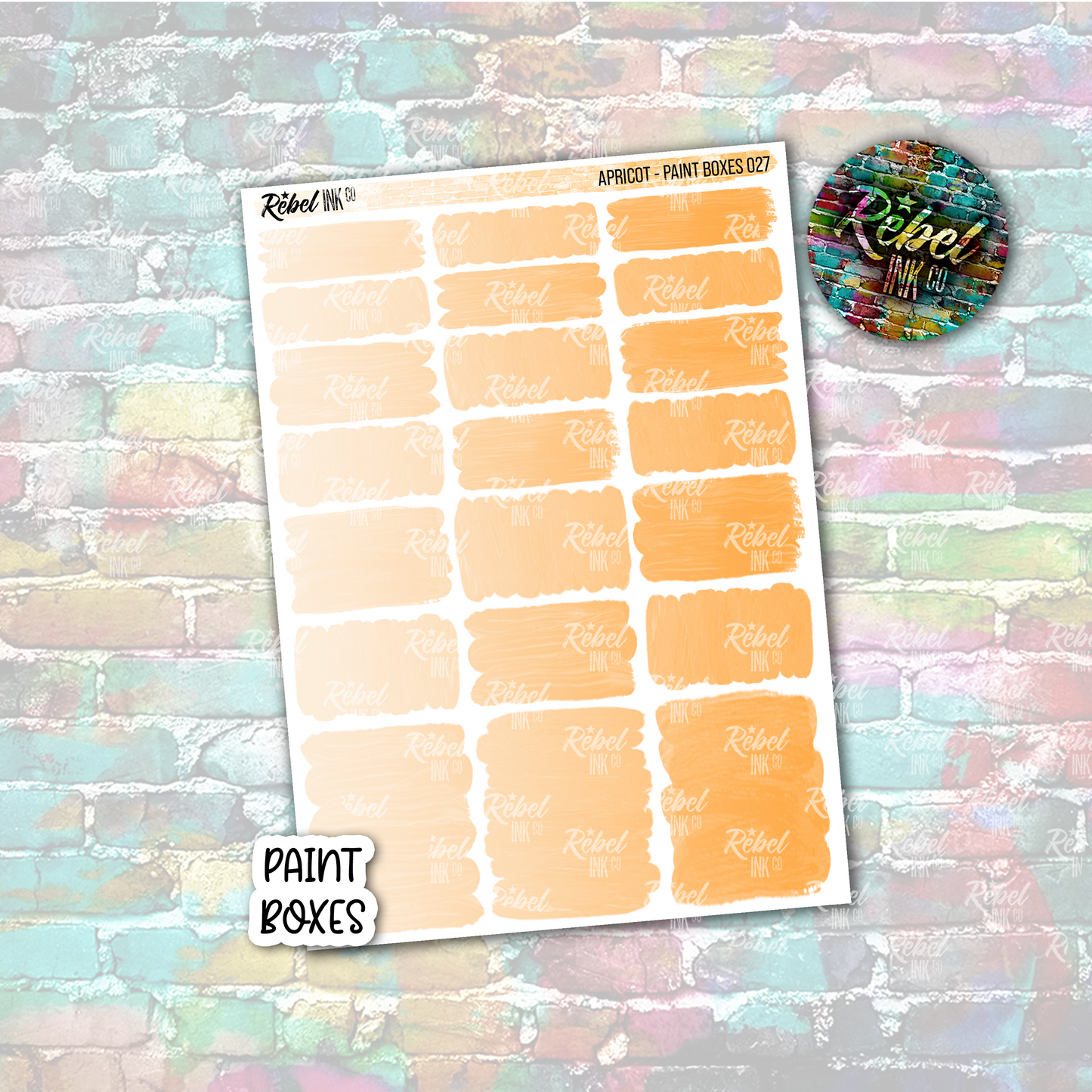 Apricot - Paint Boxes Standard Vertical