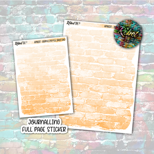 Apricot - Journalling Full Page Sticker