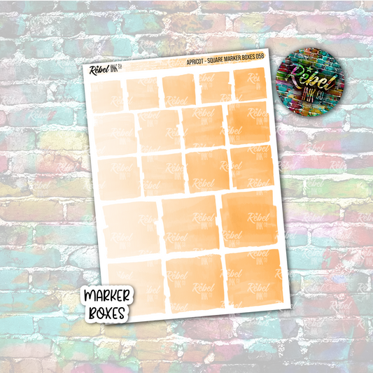 Apricot - Marker Square Boxes