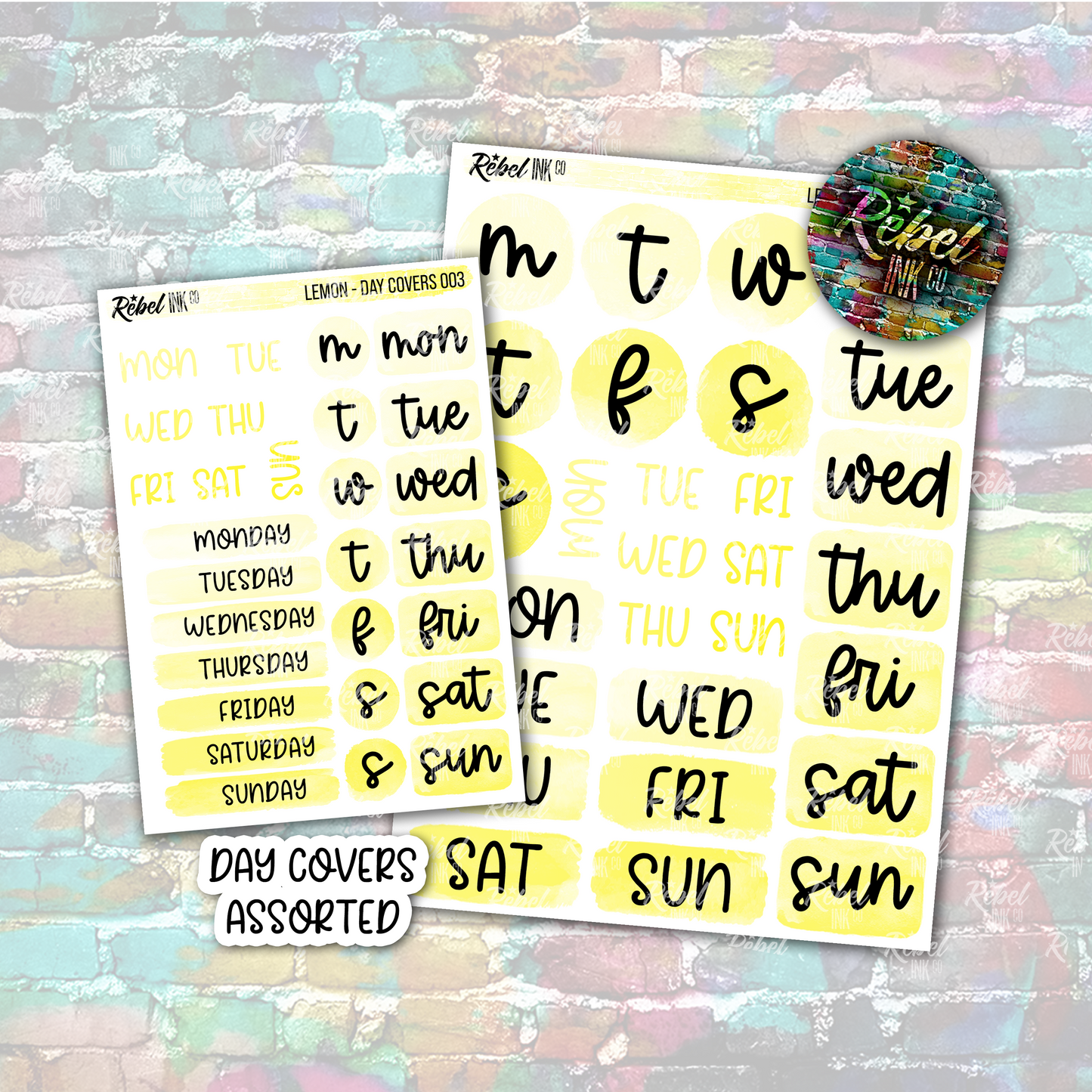 Lemon - Day Covers Assorted