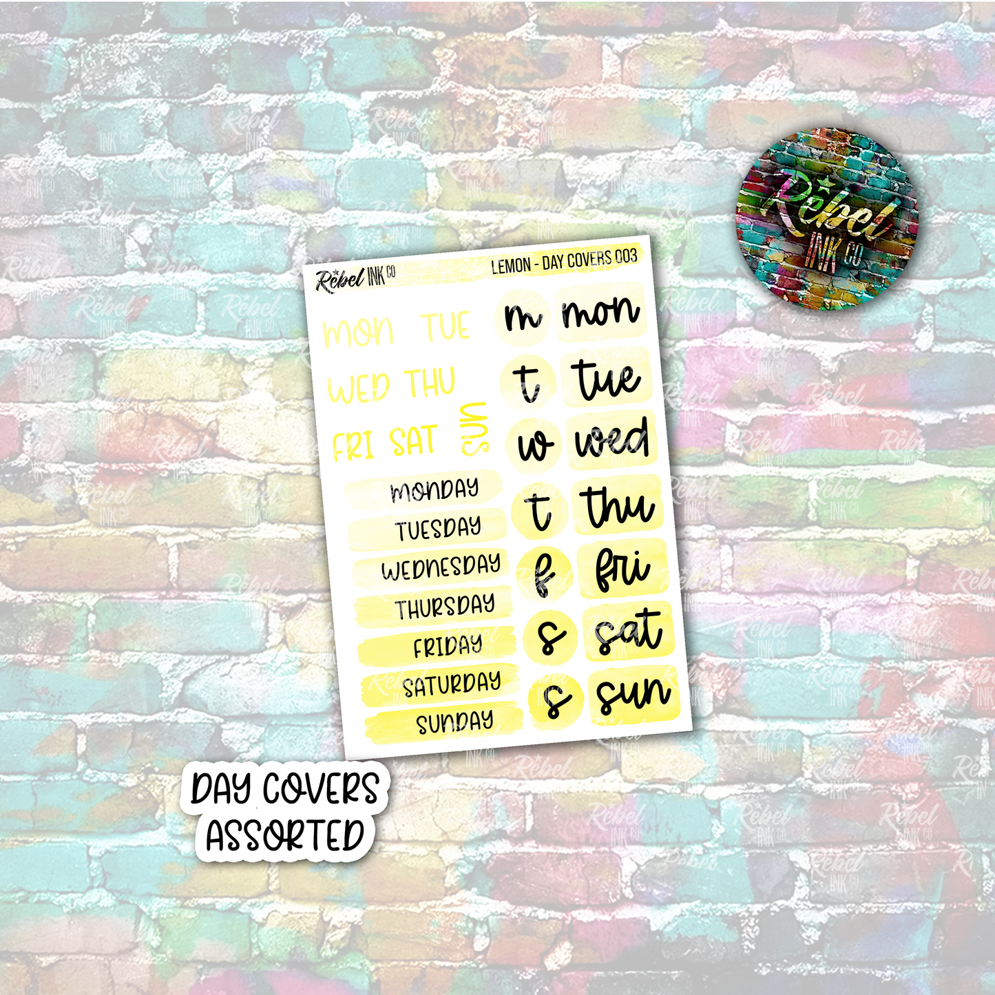Lemon - Day Covers Assorted