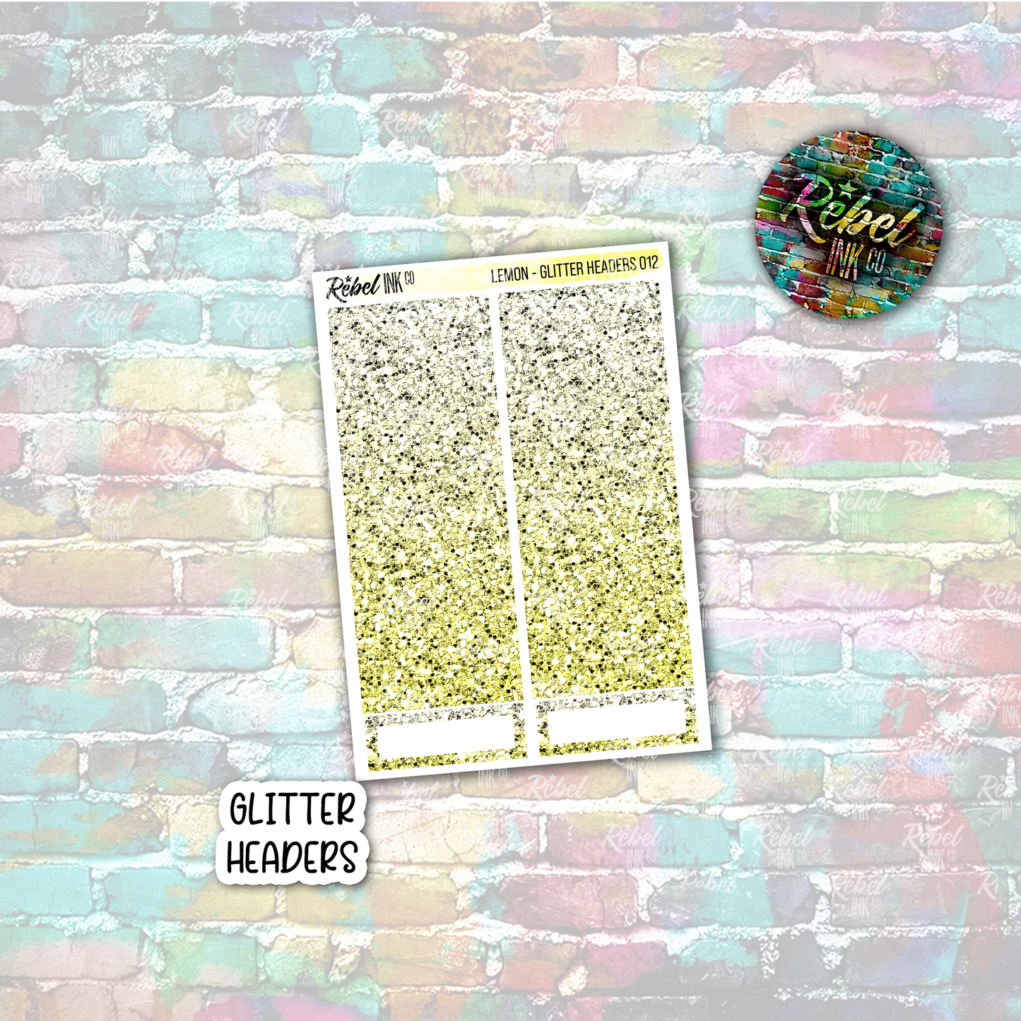Lemon - Glitter Headers