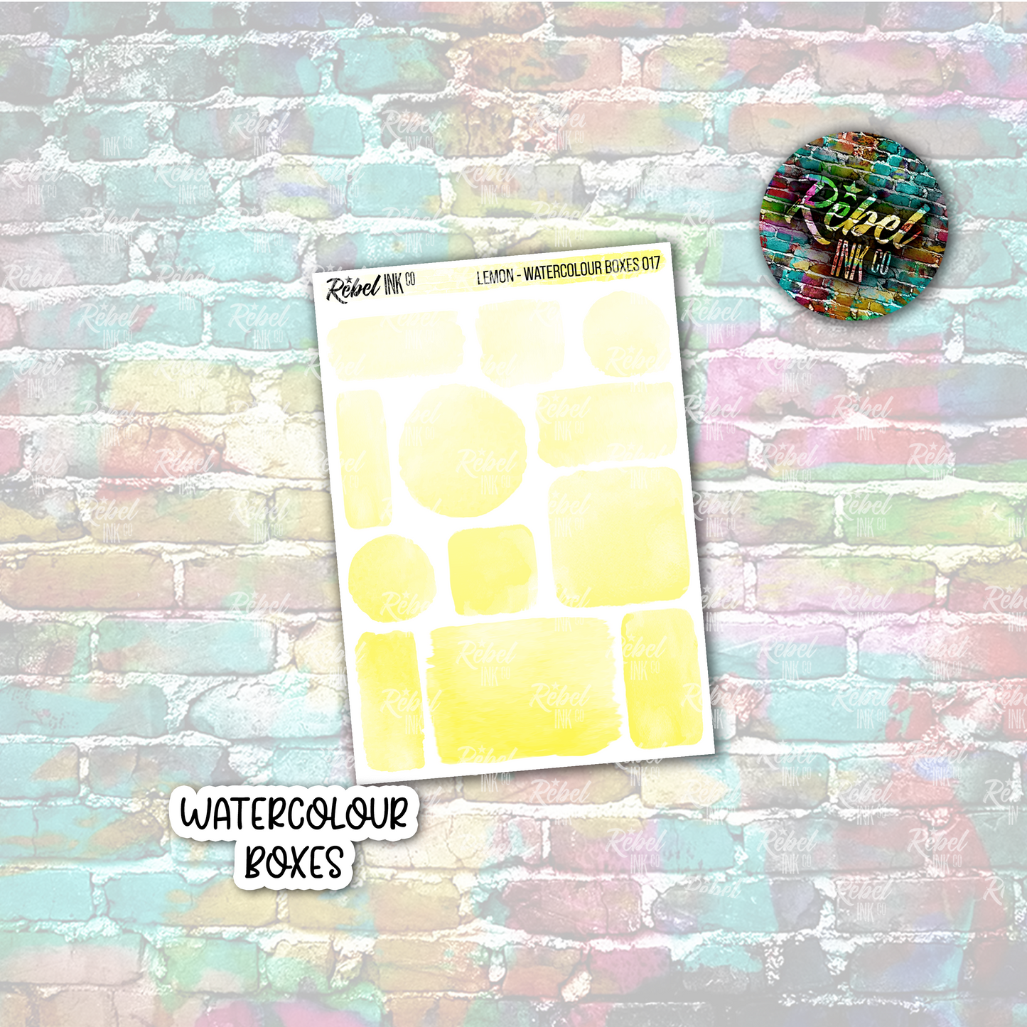 Lemon - Watercolour Boxes Multi
