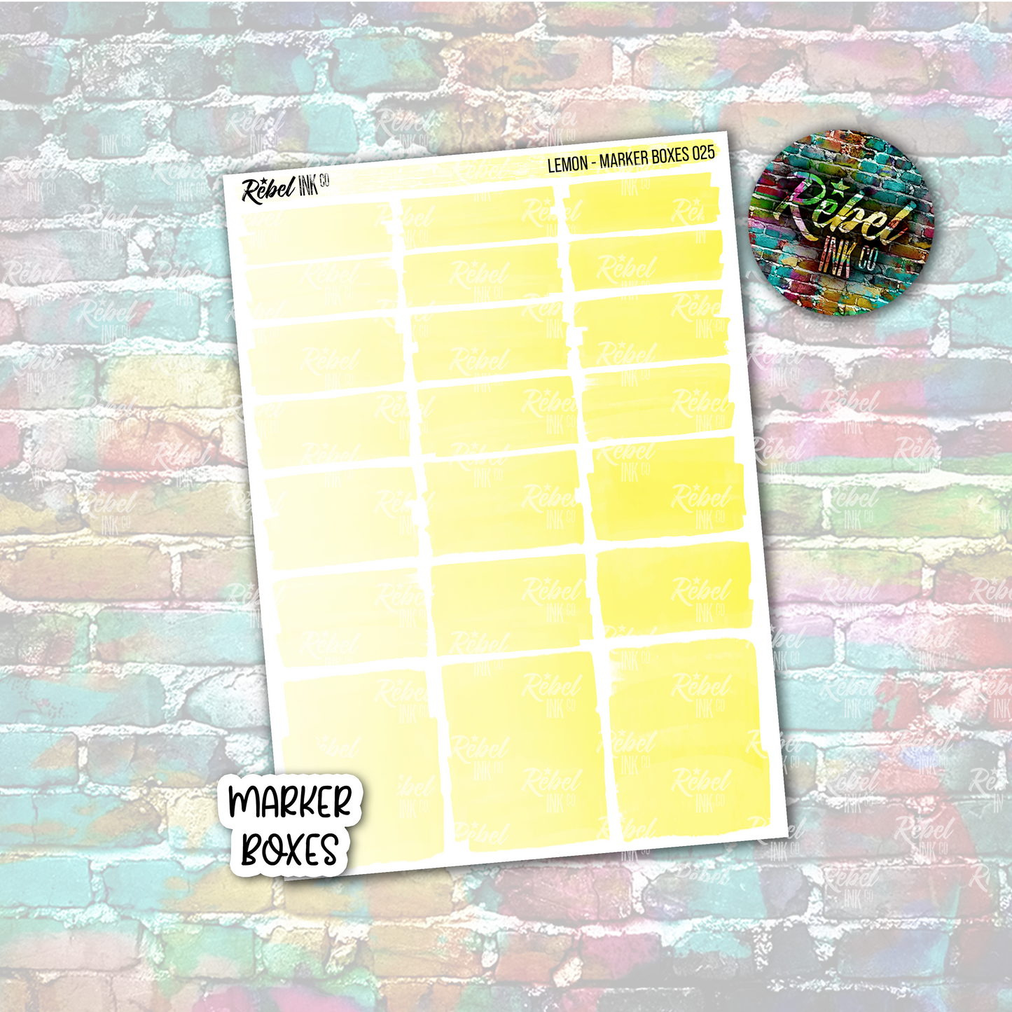 Lemon - Marker Boxes Standard Vertical