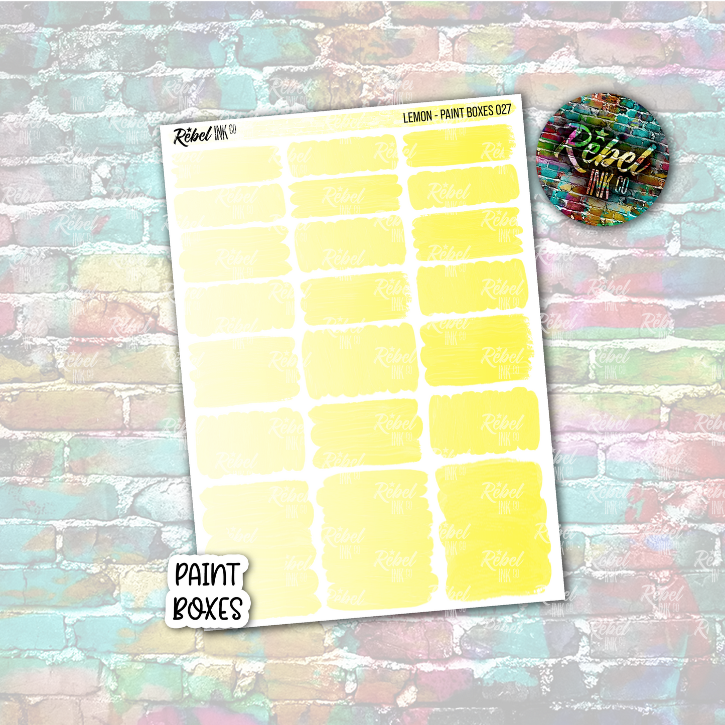 Lemon - Paint Boxes Standard Vertical