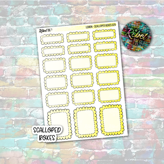 Lemon - Scalloped Boxes Standard Vertical